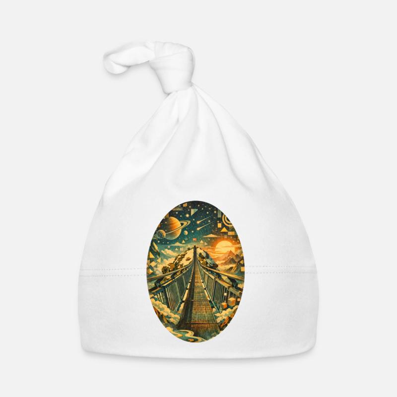 Passerelle Céleste vers le Royaume Spatial Bonnet bio Bébé