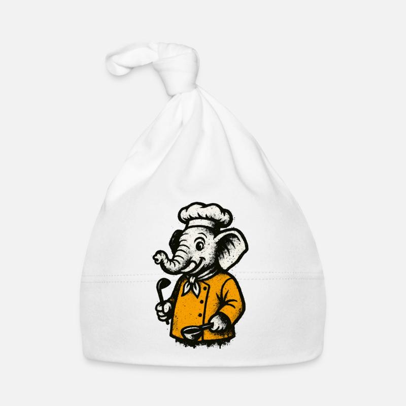 Cooking Elephant Chef Organic Baby Cap