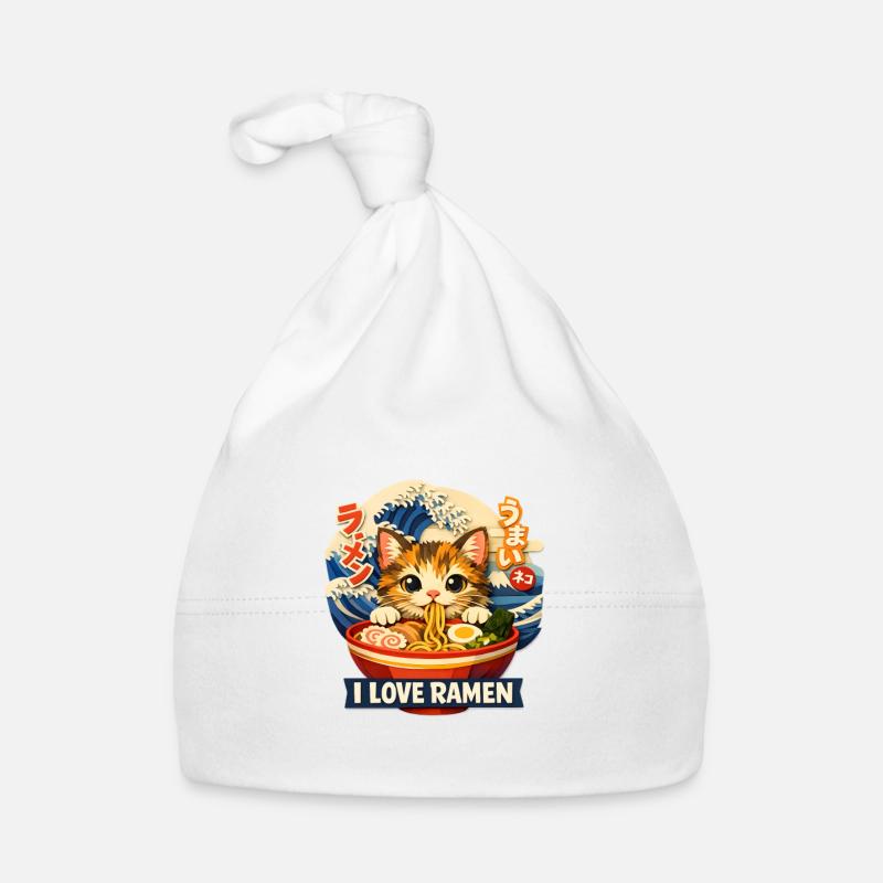 Ramen Katze Baby Bio-Mütze