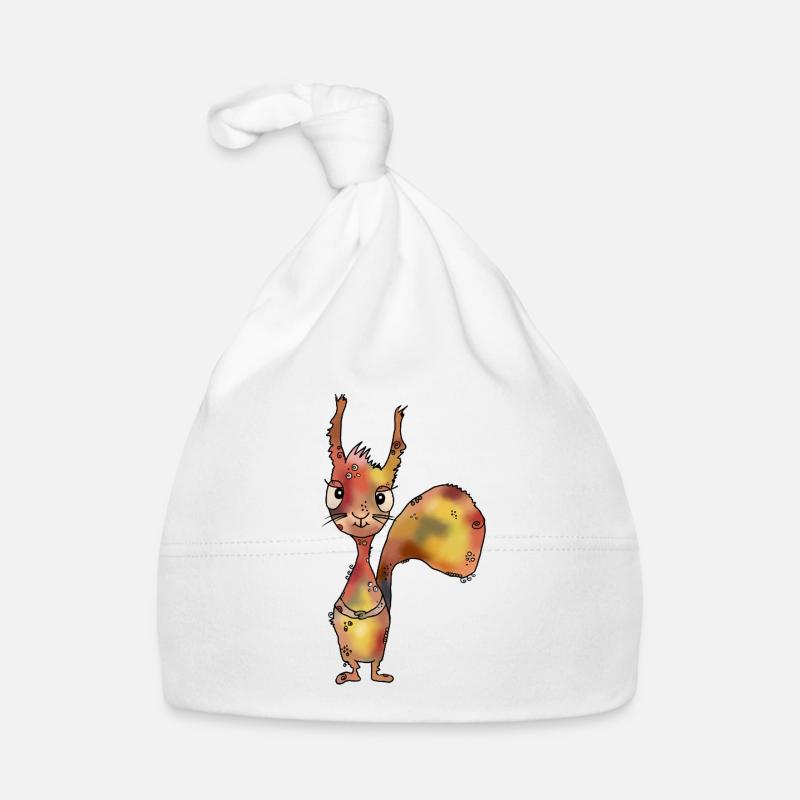 lustiges_Eichhoernchen Organic Baby Cap