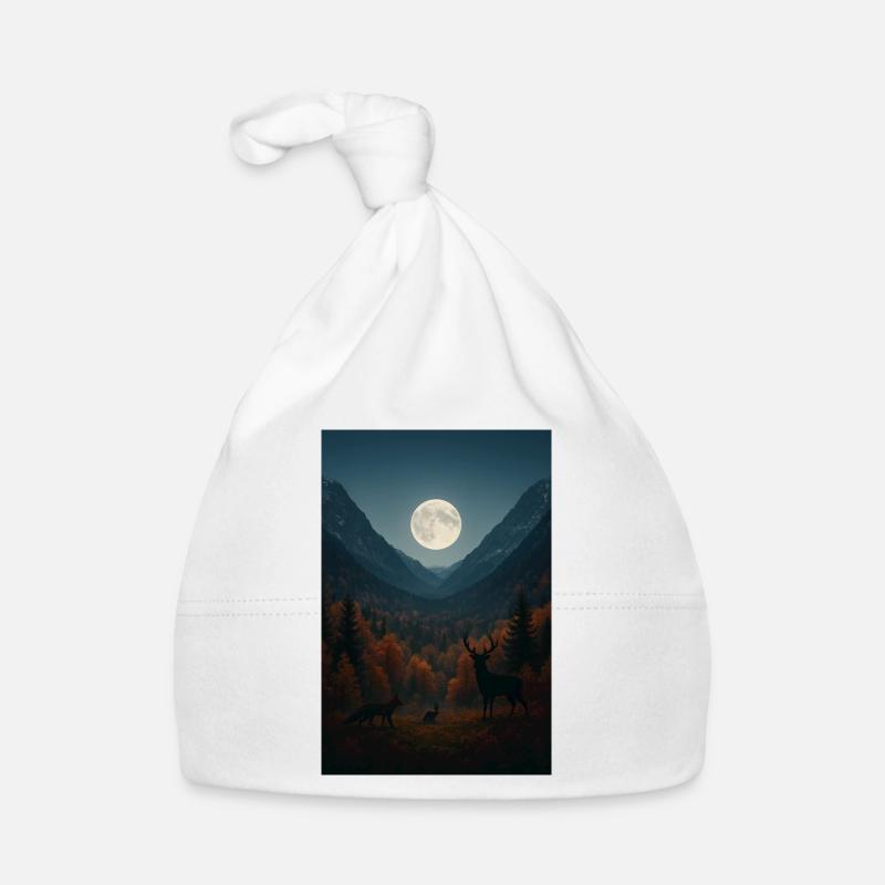 Lunar light on forest valley Organic Baby Cap
