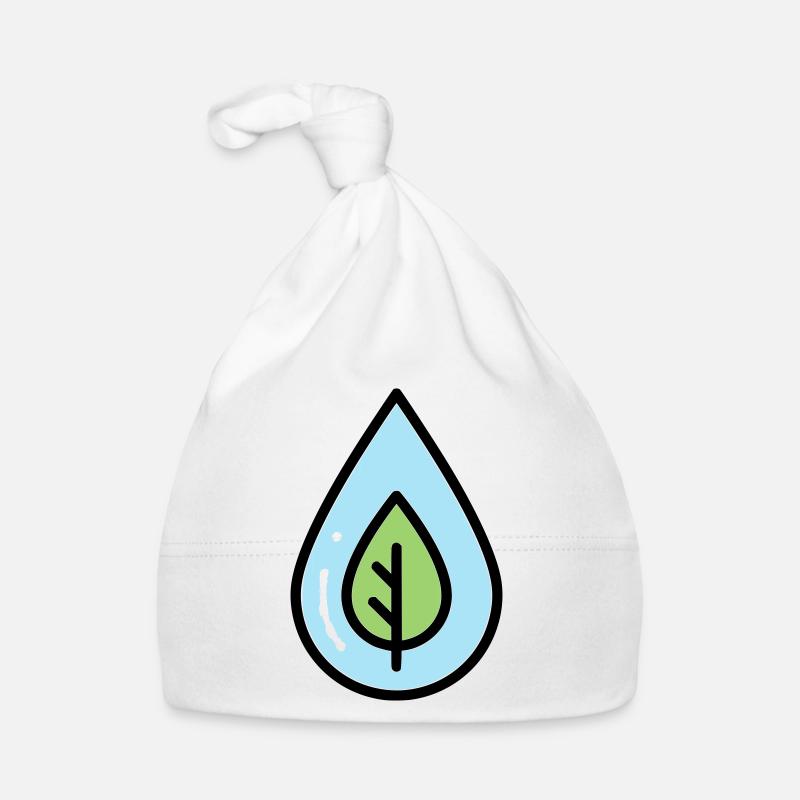 Water Drop Leaf Eco Organic Baby Cap