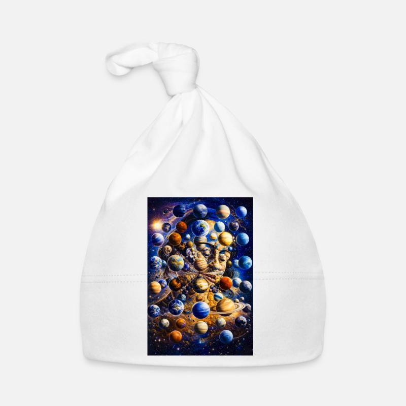 Cosmic Planet Portrait Organic Baby Cap