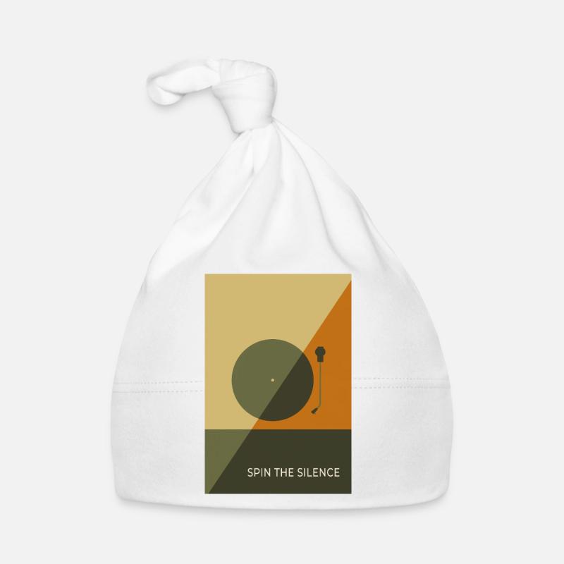 Spin The Silence – Minimal Record Poster Organic Baby Cap