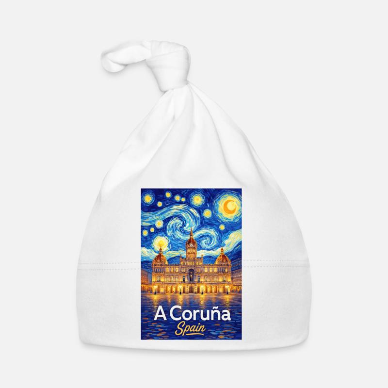 À La Corogne, Espagne Bonnet bio Bébé