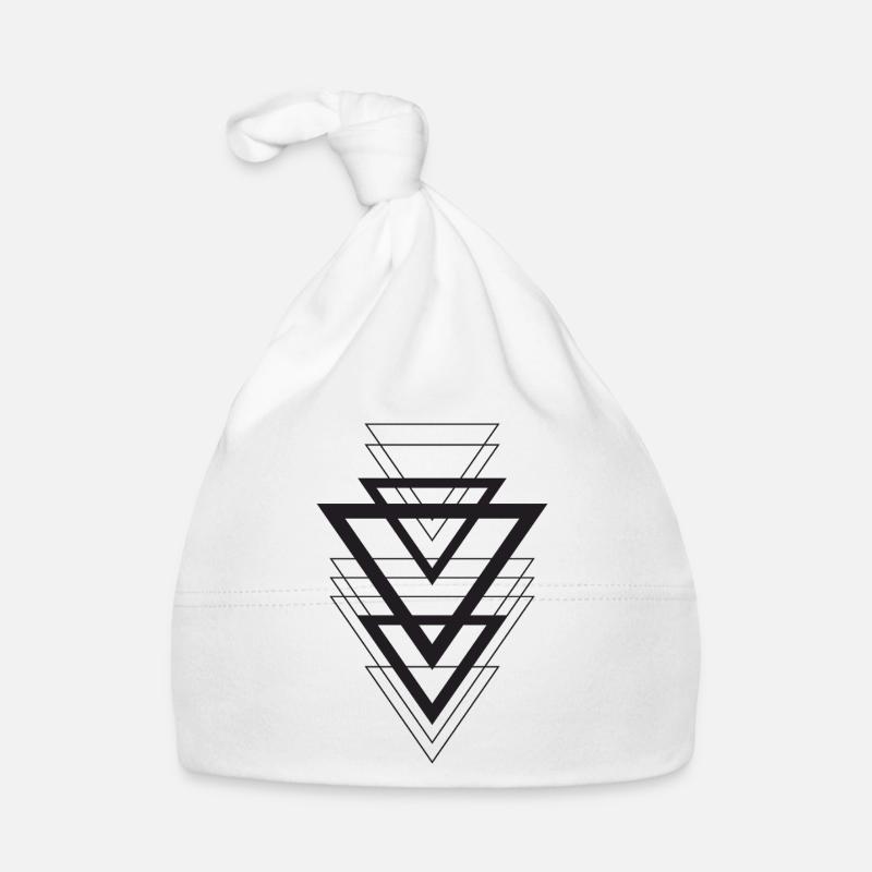 Geometric Triangle Overlay Organic Baby Cap