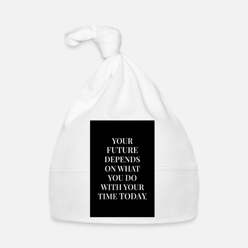 Votre poster de citation Future Today Dark Serif Bonnet bio Bébé