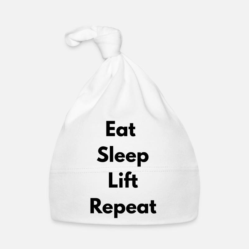 Eat, sleep, lift, repeat Bonnet bio Bébé