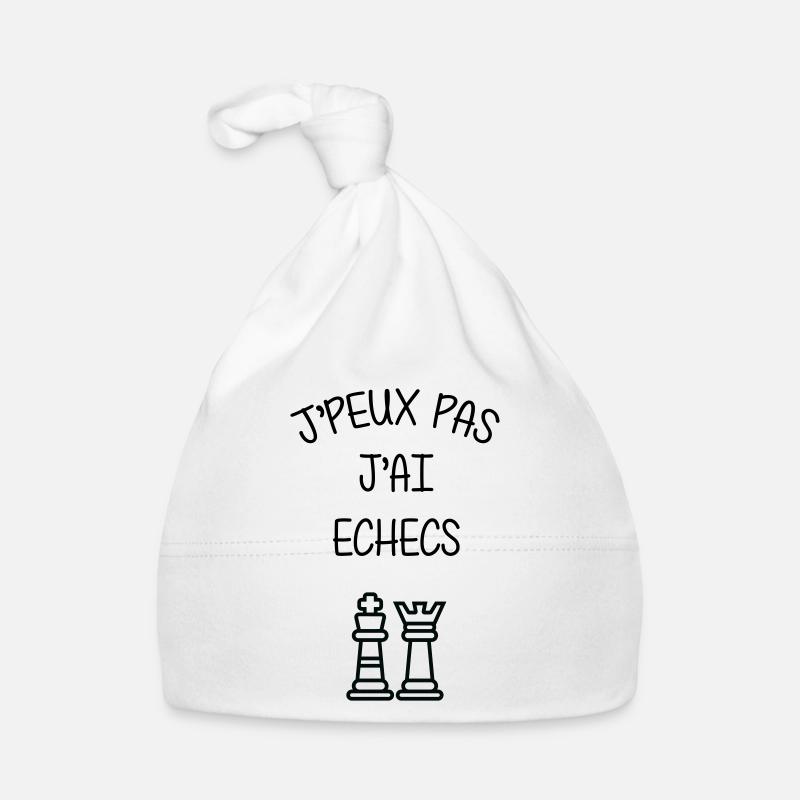 J'peux pas J'ai Échecs Humour Club Bonnet bio Bébé
