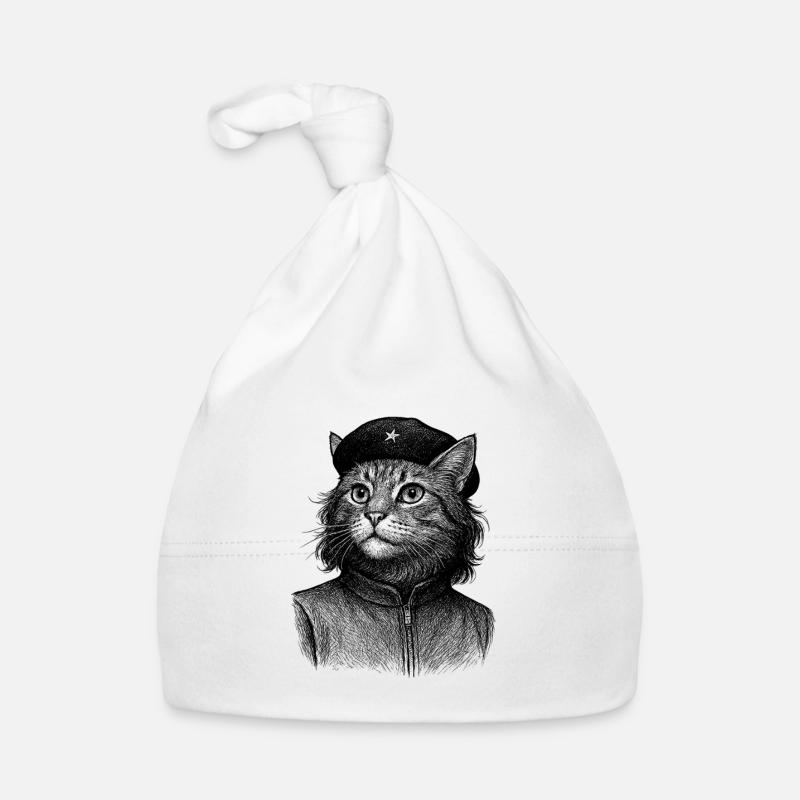 Chat avec béret Bonnet bio Bébé