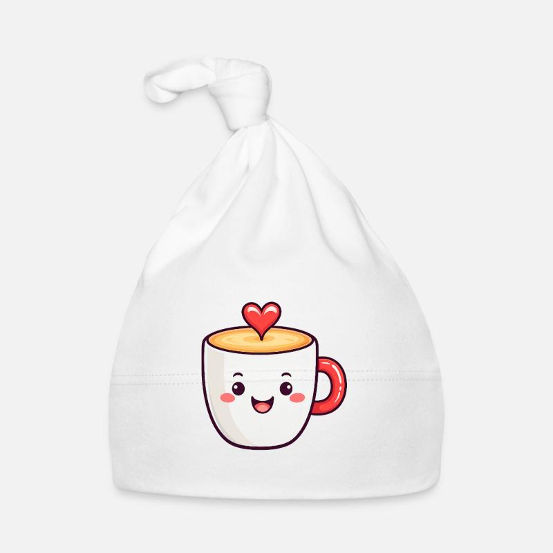 Kawaii Herzkaffee Becher Baby Bio-Mütze