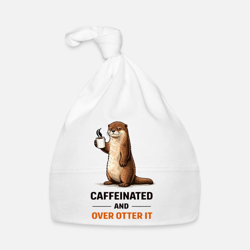 Caffeinated Otter Tee Organic Baby Cap