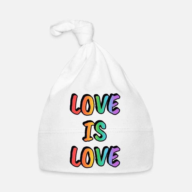 Liebe ist Liebe Regenbogen Baby Bio-Mütze