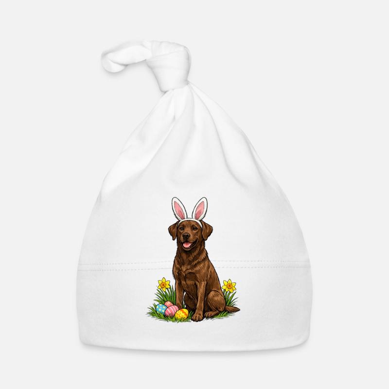 Labrador de Pâques aux oreilles de lapin Bonnet bio Bébé