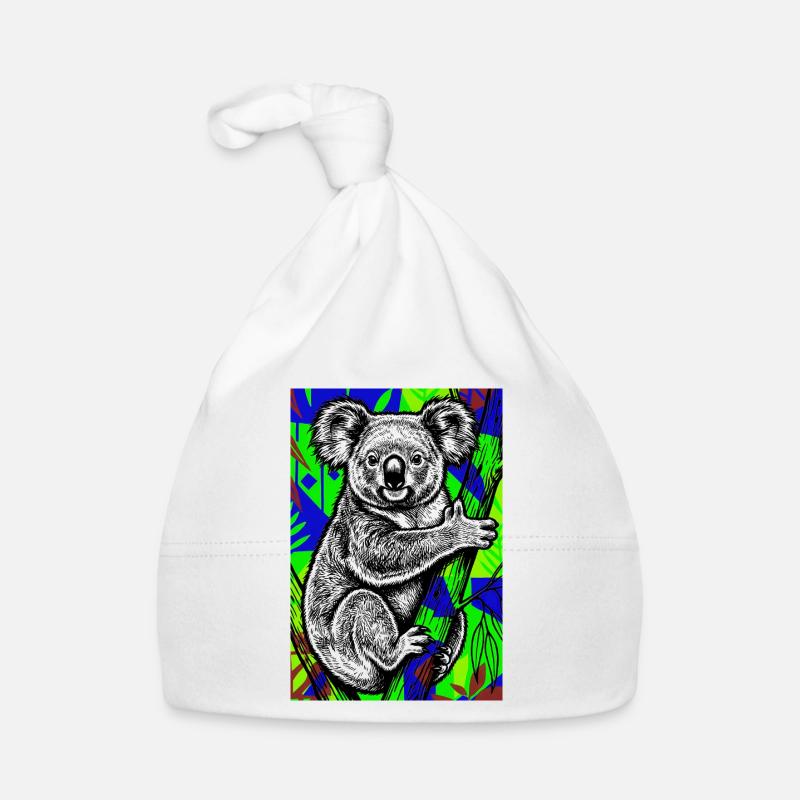 Koala - Bonnet bio Bébé - blanc