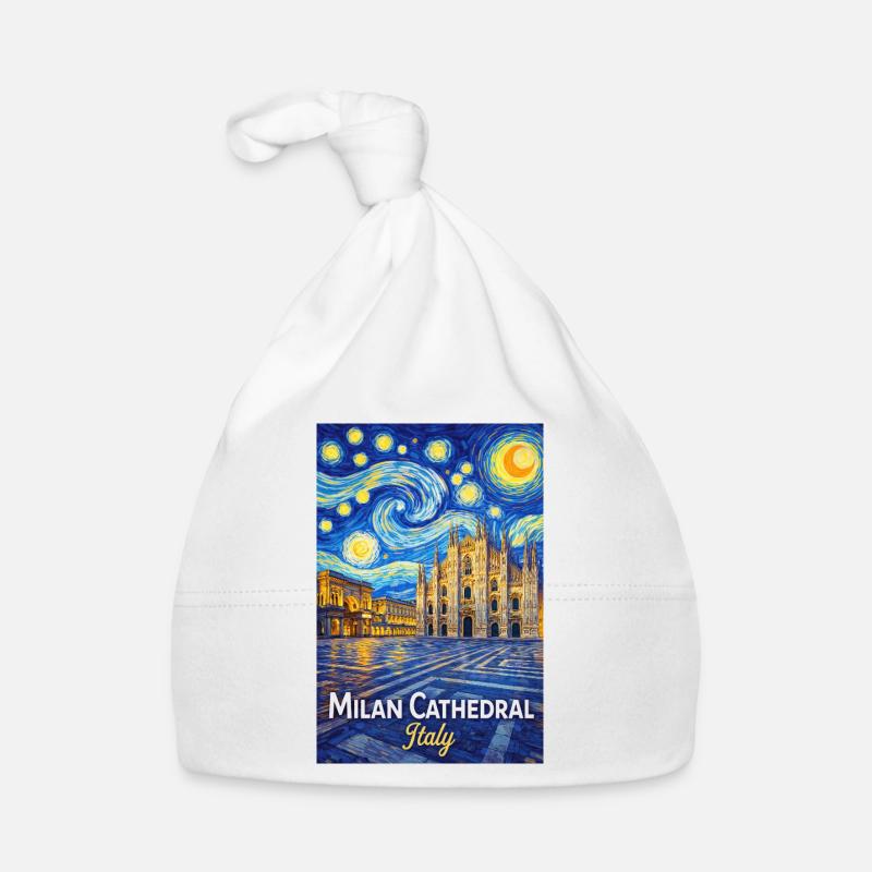 Milan Cathedral Starry Night Organic Baby Cap