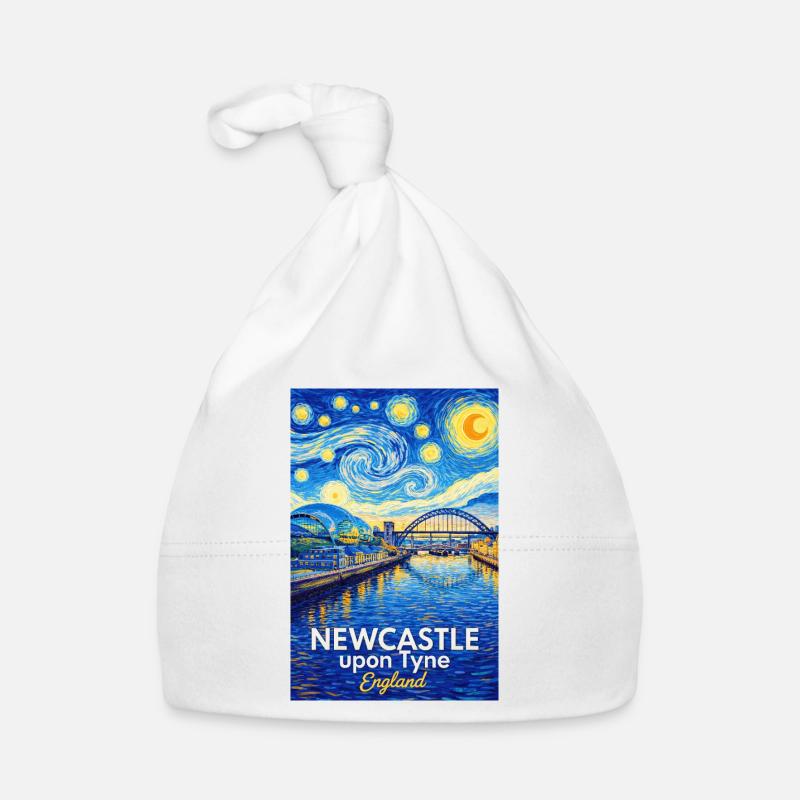 Illustrations du ciel étoilé de Newcastle Tyne Bonnet bio Bébé