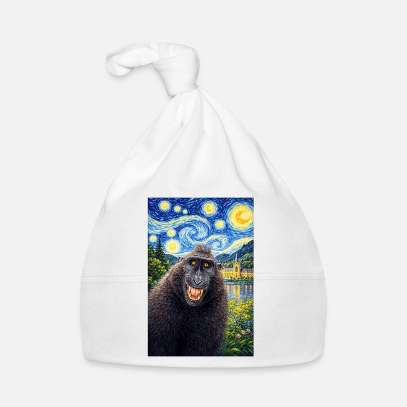 Nuit étoilée de Macaque Bonnet bio Bébé