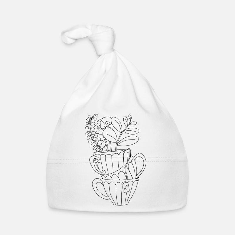 Minimalist Tea Label Organic Baby Cap