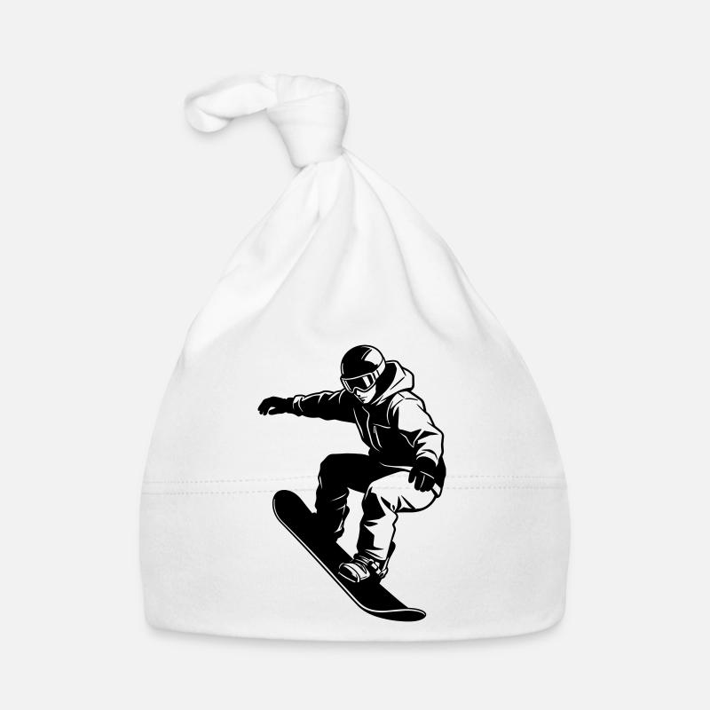 Snowboarder Baby Bio-Mütze