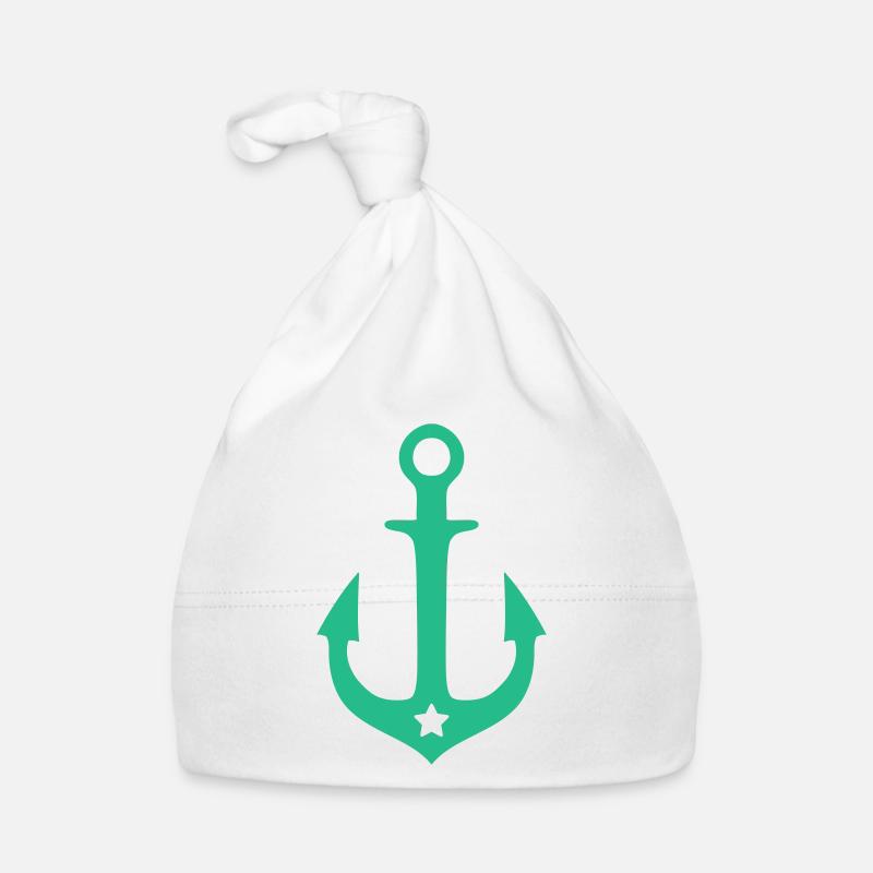 Logo de l’ancre avec accent en étoile Bonnet bio Bébé