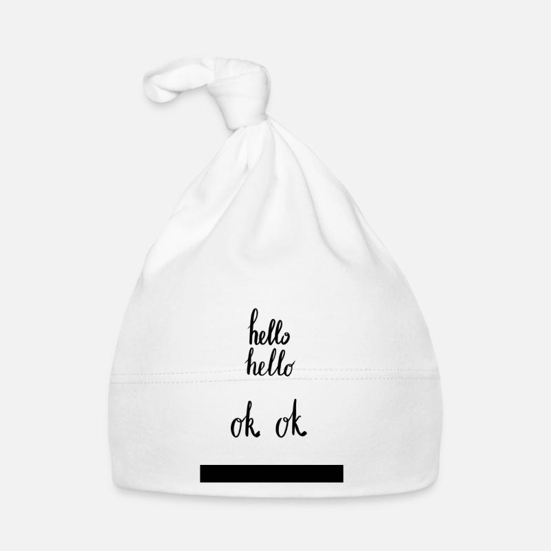Hello Hello - Organic Baby Cap - white