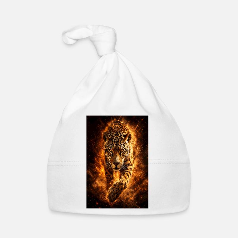 Inferno Leopard Feuer Baby Bio-Mütze