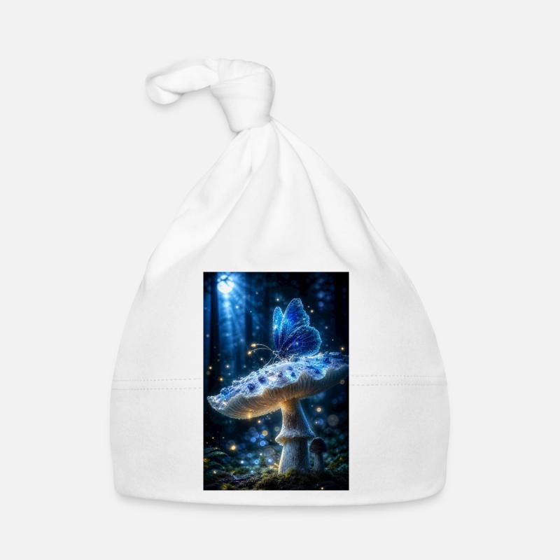 Bioluminescent Forest Butterfly Organic Baby Cap