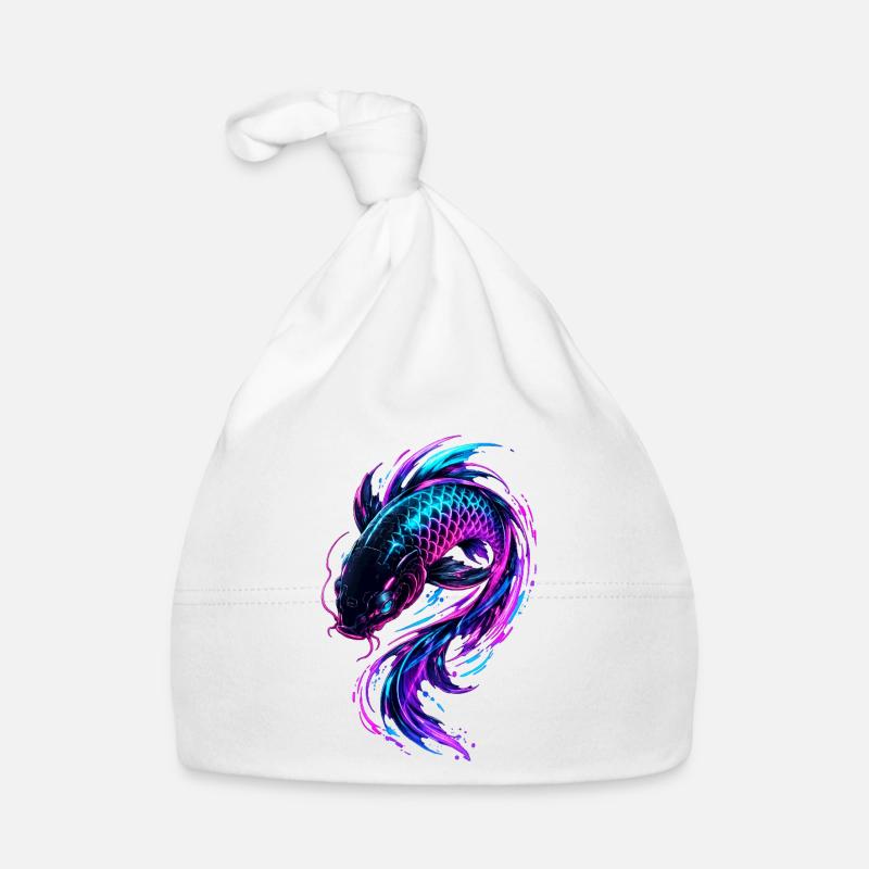 Neon Koi Flow Baby Bio-Mütze