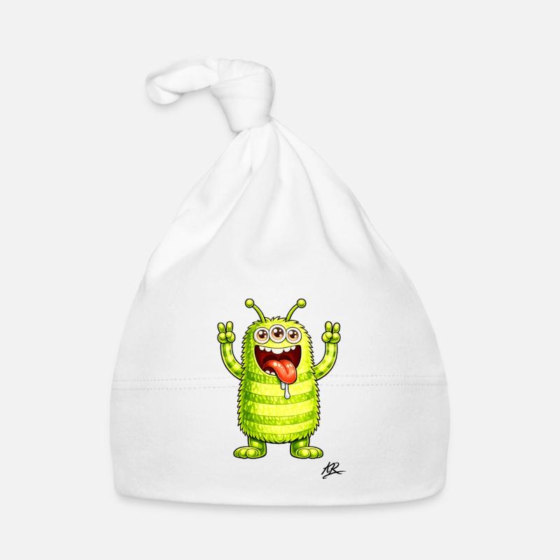 Monstre lime fluo à poils Bonnet bio Bébé
