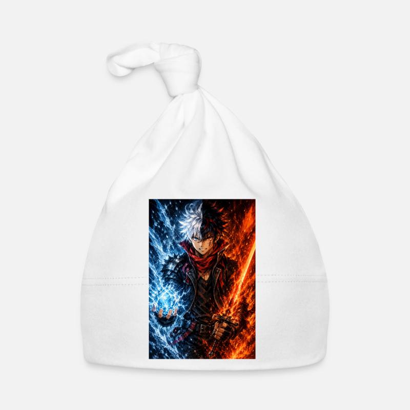 Guerrier avec deux éléments. Feu et glace Bonnet bio Bébé