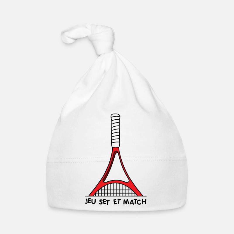 French Tennis Open - Bonnet bio Bébé - blanc