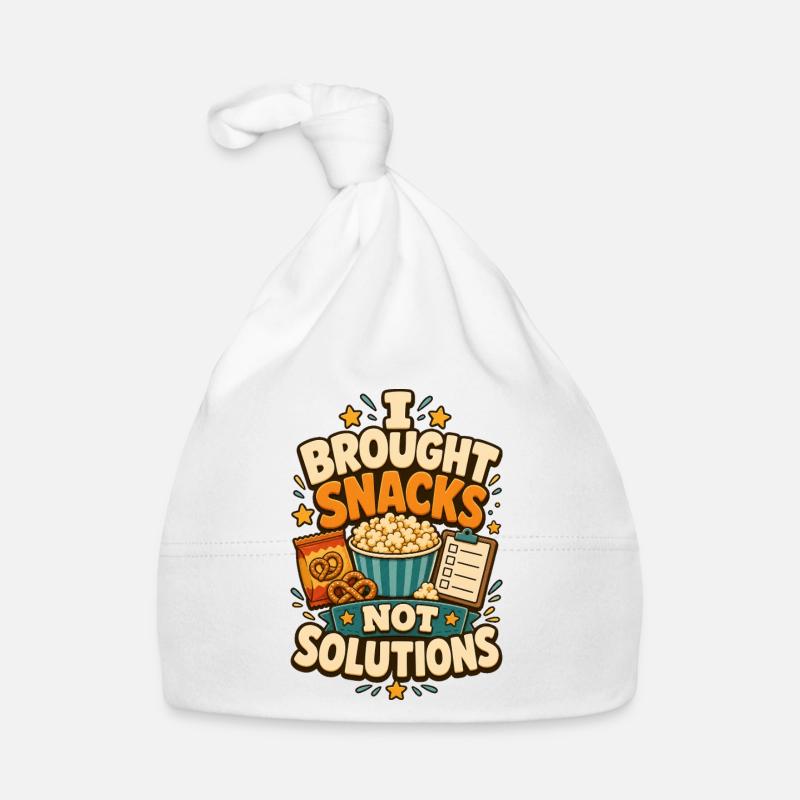 J’ai apporté des snacks, pas des solutions. Bonnet bio Bébé