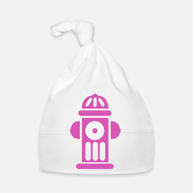 Magenta Fire Hydrant Pop Art Icon Organic Baby Cap
