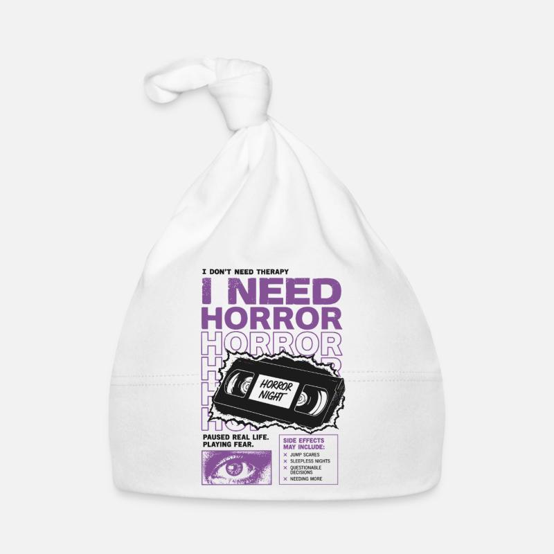 I Need Horror VHS Retro Design Baby Bio-Mütze