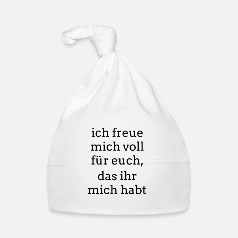 Ich freue mich voll... Cooler Spruch Baby Bio-Mütze
