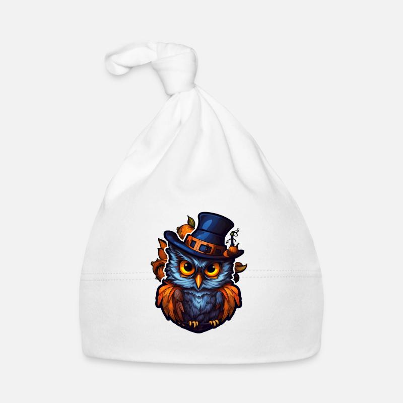 Halloween Owl Organic Baby Cap