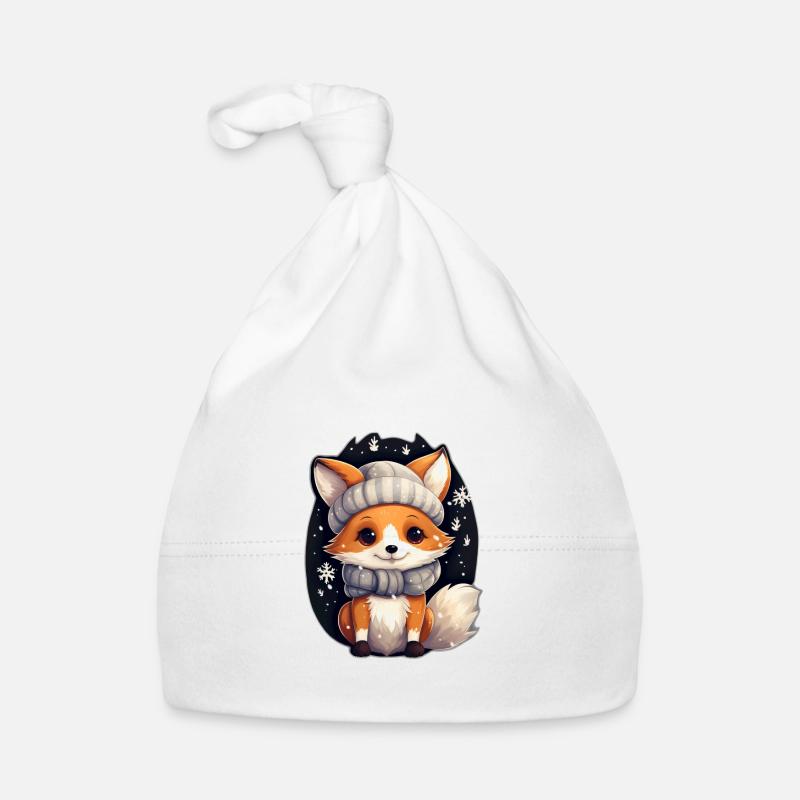 Renard dans la nuit d’hiver Bonnet bio Bébé