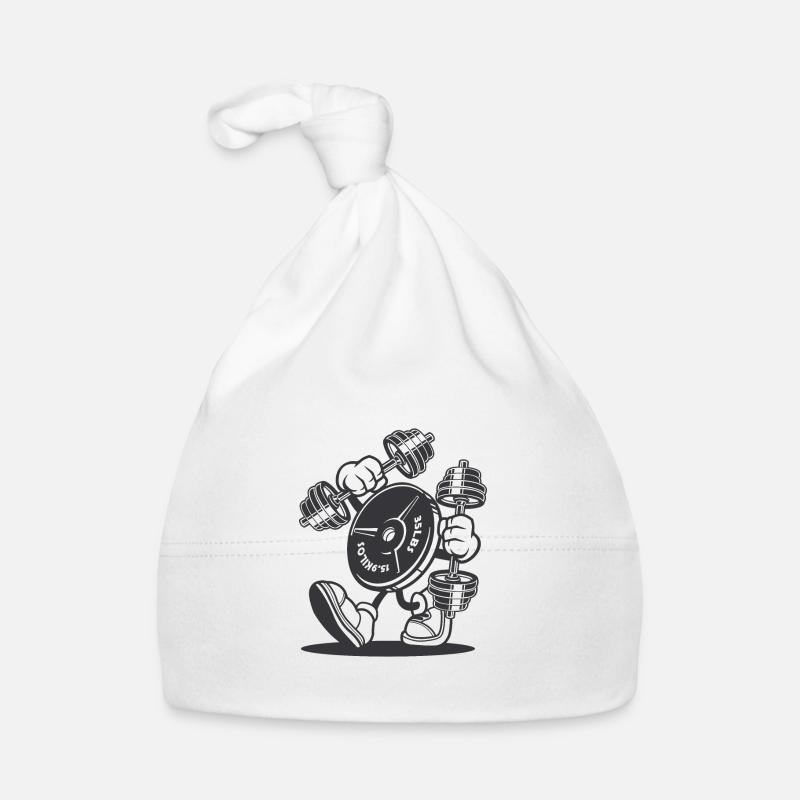 Hantelscheibe Figur Baby Bio-Mütze