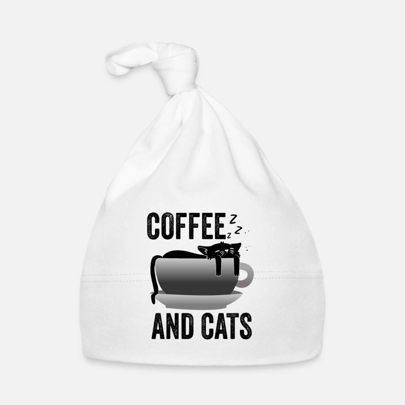 Katze und Kaffee lustig - Kaffee und Katzen Baby Bio-Mütze