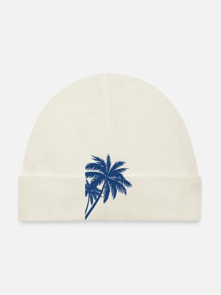 Palme Palm - Baby Bio-Mütze - Weiß - Vorne
