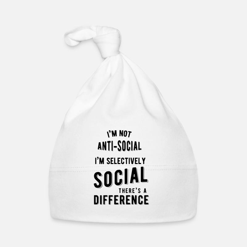Je ne suis pas antisocial Bonnet bio Bébé