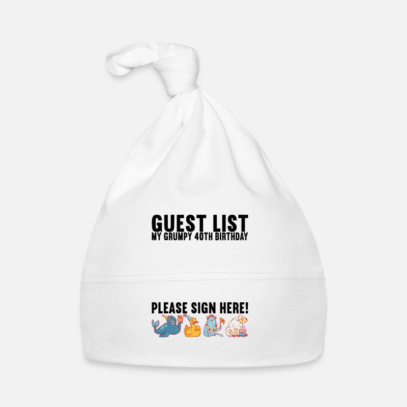 Grumpy Birthday Organic Baby Cap