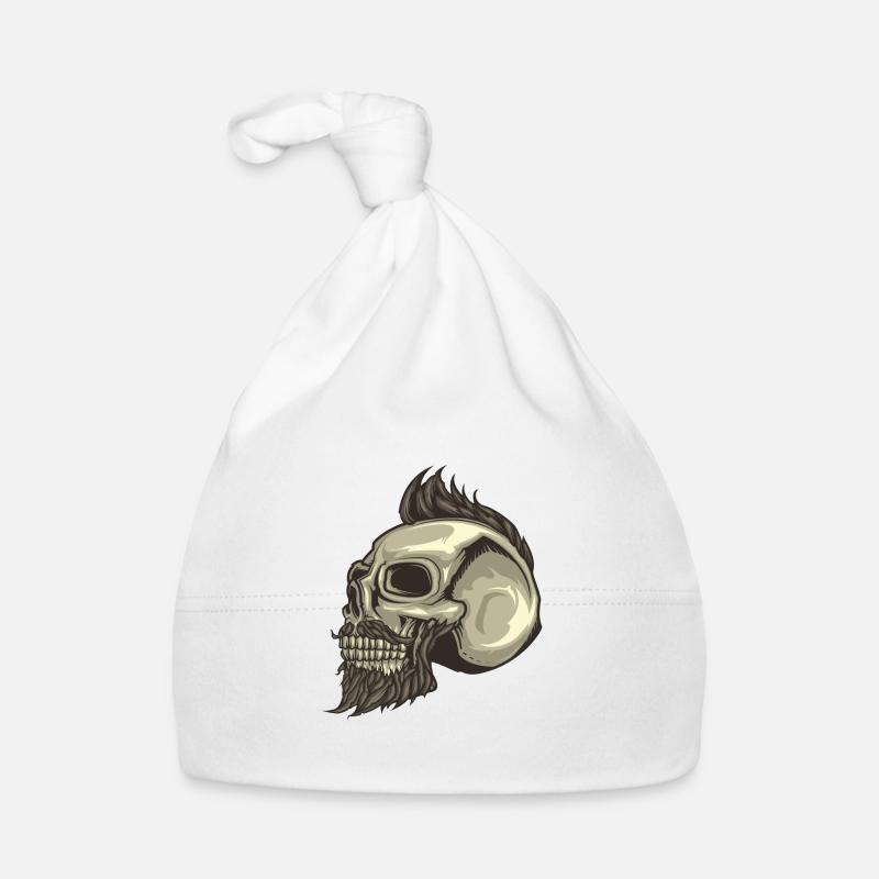 Totenkopf Bart Baby Bio-Mütze