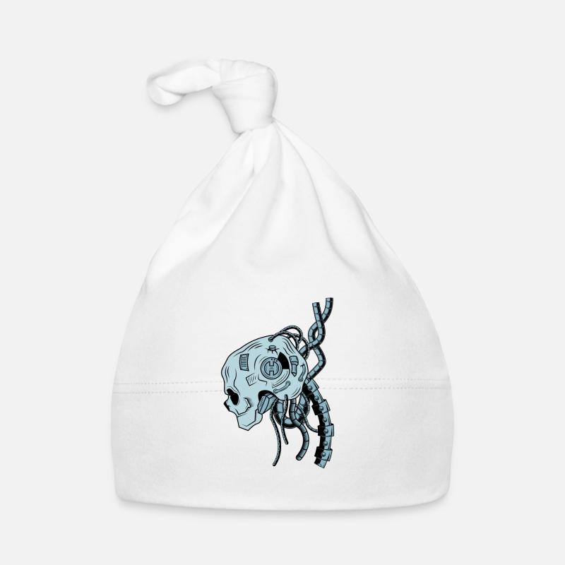 Robot Skull Organic Baby Cap