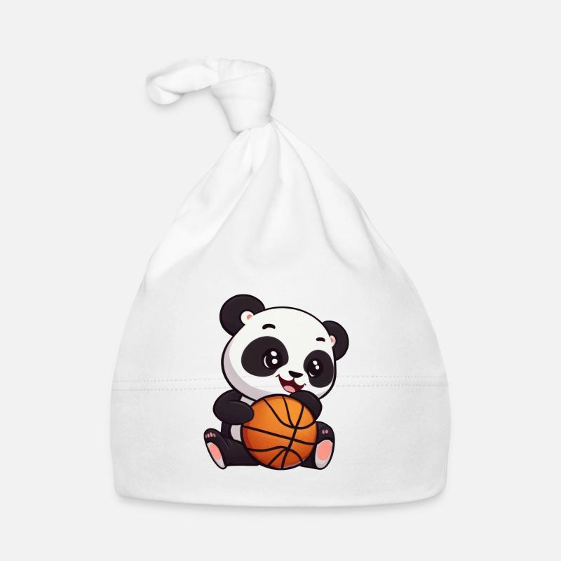 Panda auf Skateboard Baby Bio-Mütze