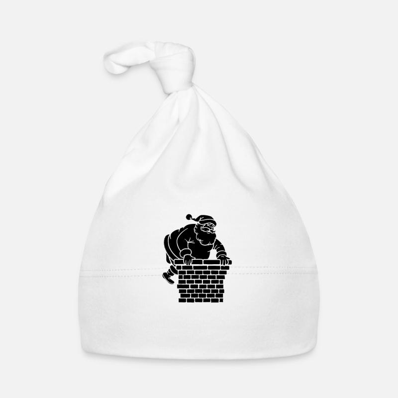 Weihnachtsmann Silhouette Minimalistisch Baby Bio-Mütze