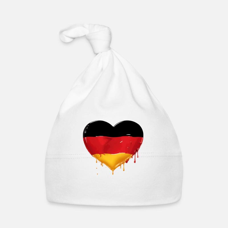 GERMANY HEART GERMANY FLAG GERMANY Organic Baby Cap
