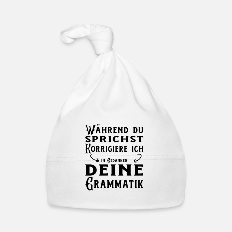 German language difficult language - Organic Baby Cap - white