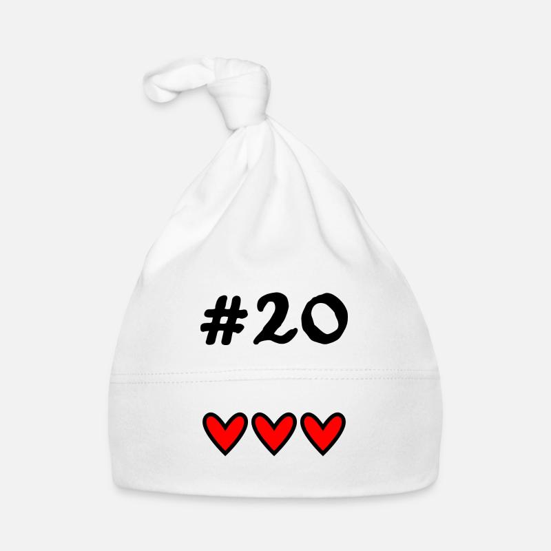 20 ANS. 20e ANNIVERSAIRE. ANNIVERSAIRE 20 ANS. 20 Bonnet bio Bébé